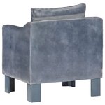 vidaXL Fauteuil Gris Cuir véritable