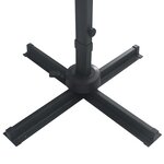 vidaXL Parasol de jardin en porte-à-faux avec lumières LED terre cuite