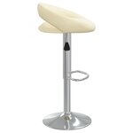 vidaXL Tabourets de bar lot de 2 crème similicuir