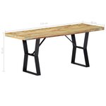 Banquette pouf tabouret meuble banc 110 cm bois de récupération massif 3002245