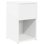 vidaXL Armoire de lit 2 Pièces Blanc 29 x 31 5 x 49 cm Bois d'ingénierie