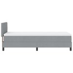 vidaXL Lit boxspring avec matelas Gris clair 80 x 200 cm tissu