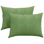vidaXL Coussins de canapé 2 Pièces Vert clair 70 x 50 cm