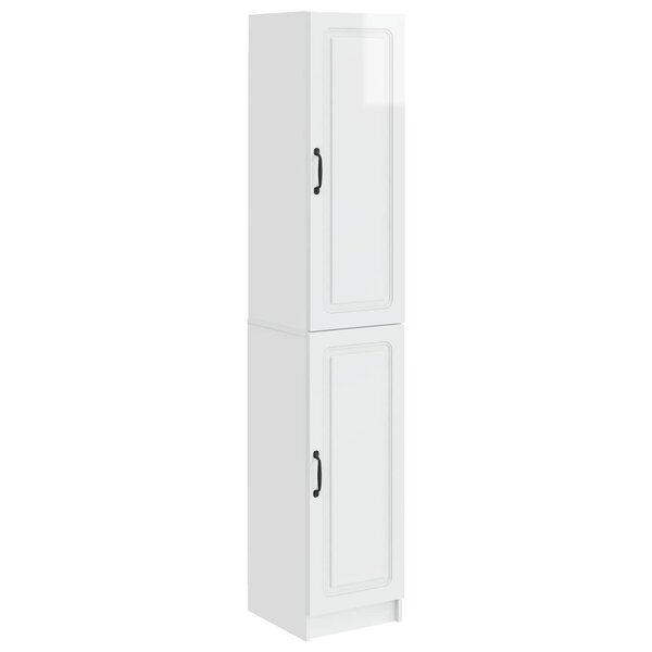 vidaXL Ensemble de Meubles 2 Pièces Blanc brillant Bois d'ingénierie