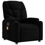 vidaXL Fauteuil de massage inclinable noir tissu