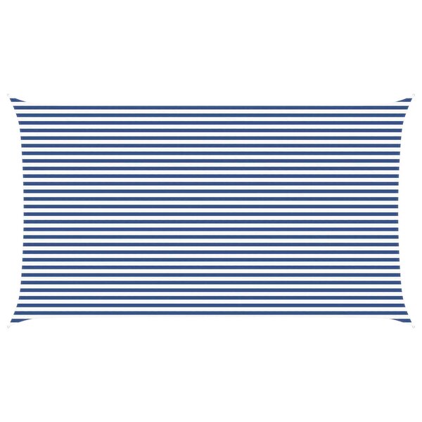 vidaXL Voile d'ombre Bleu et Blanc 4 x 7 m 100   polyester Oxford