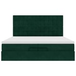 vidaXL Cadre de lit ottoman avec matelas vert foncé 200x200 cm velours