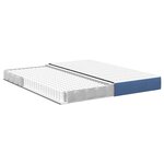 vidaXL Matelas de Lit avec matelas Bleu 180 x 200 cm tissu