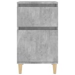 vidaXL Tables de chevet 2 Pièces gris béton 40x35x70 cm