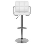 vidaXL Tabourets de bar lot de 2 blanc similicuir