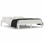 vidaXL Cadre de lit sans matelas blanc bois massif 150x200 cm