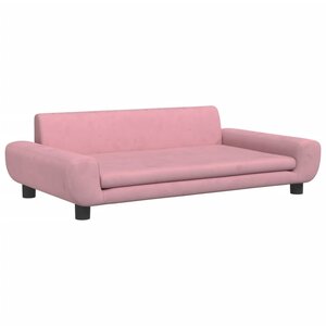 vidaXL Canapé pour enfants rose 100x54x33 cm velours