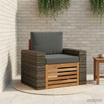vidaXL Sofa de milieu extérieur Bois d'Acacia Massif Naturel
