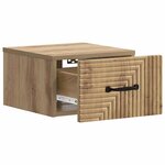 vidaXL Cabinet de chevet mural 2 pc Chêne artisanal 34 5 x 33 x 20 cm