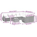 vidaXL Salon de jardin avec coussins 10 Pièces gris clair résine tressée