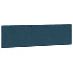 vidaXL Coussin de tête de lit Hanko bleu 180 cm velours
