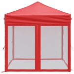 vidaXL Tente de réception pliable avec parois Rouge 2x2 m