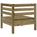 vidaXL Canapé d'angle de jardin bois de pin imprégné