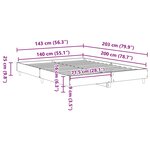 vidaXL Cadre de lit sans matelas chêne sonoma 140x200 cm