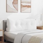 vidaXL Coussin de Dos Blanc 120 x 24 x 50 cm tissu