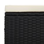 vidaXL Pouf avec coussin noir 40x30x40 cm résine tressée