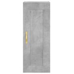 vidaXL Armoire murale gris béton 34 5x34x90 cm bois d'ingénierie