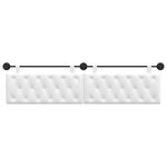 vidaXL Tête de lit suspendue Blanc Tissu