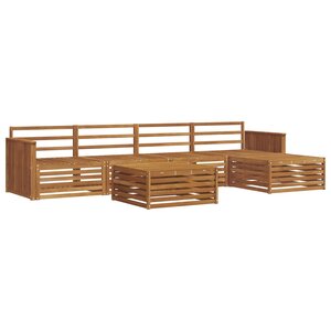 vidaXL Ensemble de canapés d'extérieur 6 Pièces Naturel
