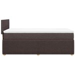 vidaXL Sommier à lattes de lit avec matelas Marron foncé 100x200 cm