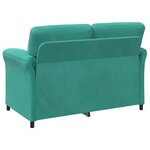 vidaXL Sofa 2 places Turquoise 138 x 83 x 95 cm Velours