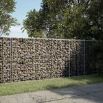 vidaXL Panier gabion avec couvercle 200x50x100 cm fer galvanisé