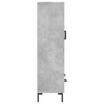 vidaXL Buffet haut gris béton 69 5x31x115 cm bois d'ingénierie