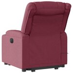 vidaXL Fauteuil inclinable de massage électrique Rouge bordeaux Tissu