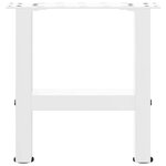 vidaXL Pieds de table basse Blanc 2 pièces 40 x (30-31) cm Acier