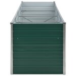 vidaXL Lit surélevé de jardin Acier galvanisé 320x80x77 cm Vert