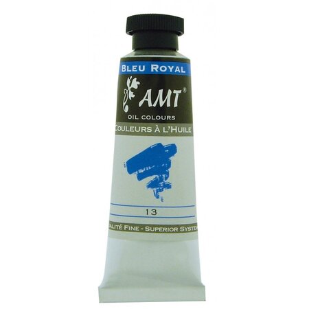 Peinture à l'huile fine en tube bleu royal 45ml - amt