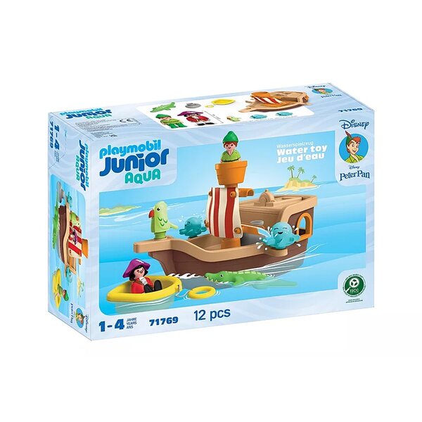 PLAYMOBIL 71769 - JUNIOR & Disney : Peter Pan et bâteau pirate