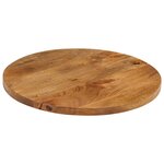 vidaXL Dessus de table Ø 50x2 5 cm rond bois de manguier massif