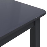 vidaXL Table de salle à manger Noir 114x71x75 cm Bois d'hévéa massif