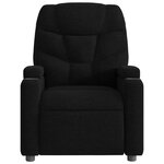 vidaXL Fauteuil inclinable en tissu noir