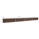 vidaXL Lit surélevé de jardin Acier galvanisé 600x80x45 cm Marron