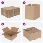 vidaXL Boîte Pliable 50 Pièces 15x15x8 cm Carton