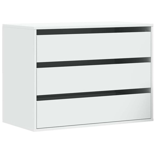 vidaXL Commode d'angle blanc 80x41x58 cm bois d'ingénierie