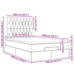 vidaXL Cadre de lit ottoman avec matelas taupe 120x200 cm tissu