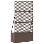 vidaXL Cache-pot de jardin Marron 70 x 30 x 135 cm Métal