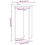 vidaXL Support de Plante 2 pièces Gris béton Ø40 x 60 cm