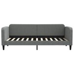 vidaXL Lit de jour avec gigogne sans matelas gris foncé 80x200 cm