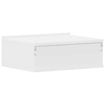 vidaXL Table de chevet flottante Blanc 40x30x15 cm Bois d'ingénierie