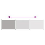 vidaXL Auvent latéral rétractable de patio 140x600 cm Gris