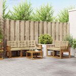 vidaXL Ensemble de canapés d'extérieur 6 Pièces Naturel et Beige